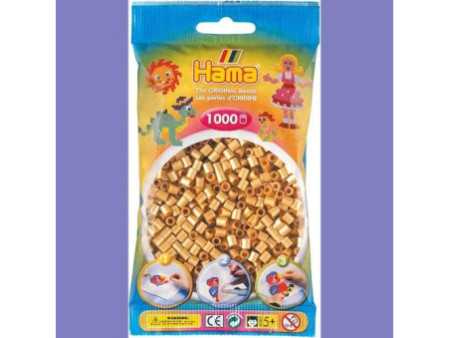 Hama Perles à repasser midi, dans un sachet, or