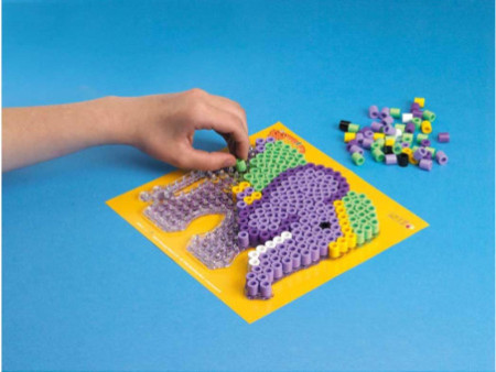 Hama Perles à repasser maxi + plaque 'dinosaure', en boîte