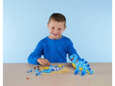 Hama Perles à repasser maxi + plaque 'dinosaure', en boîte