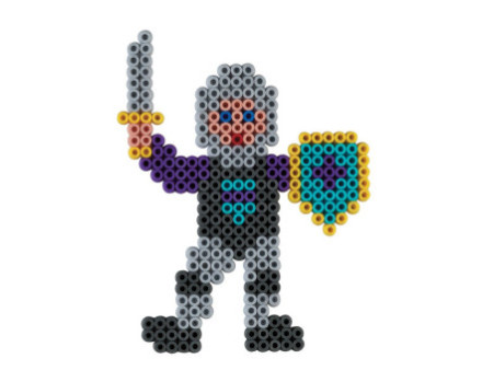 Hama Perles à repasser midi, dans un sachet, gris clair