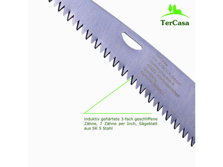 TerCasa Scie pliante avec manche Softgrip, lame: 160 mm