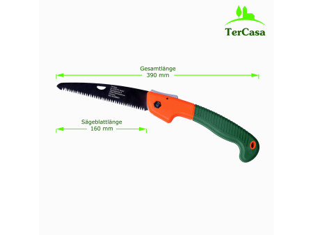 TerCasa Scie pliante avec manche Softgrip, lame: 160 mm