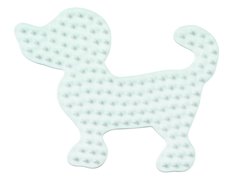 Hama Plaque pour perles midi 'Petit chien', blanc