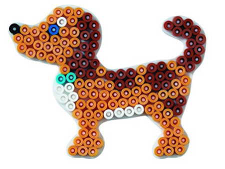 Hama Plaque pour perles midi 'Petit chien', blanc