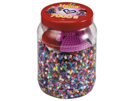 Hama Perles à repasser midi + plaques, dans une boîte, rouge