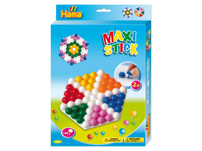 Hama Maxi Stick perles à piquer 'Hexagone', coffret cadeau