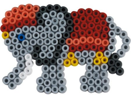 Hama Perles à repasser midi 'Eléphant/lion', sous blister