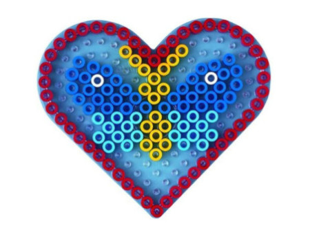 Hama Plaque pour perles à repasser 'Coeur', transparent
