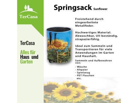 TerCasa Sac de jardin Pop-Up Sunflower, 109 litres