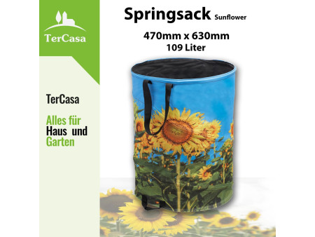 TerCasa Sac de jardin Pop-Up Sunflower, 109 litres