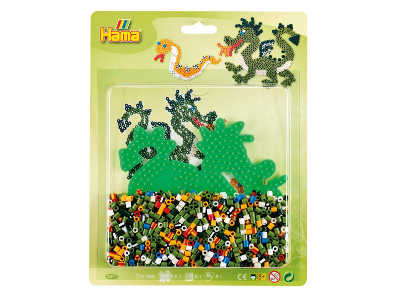 HAMA Perles à repasser midi 'Dragon', sous blister