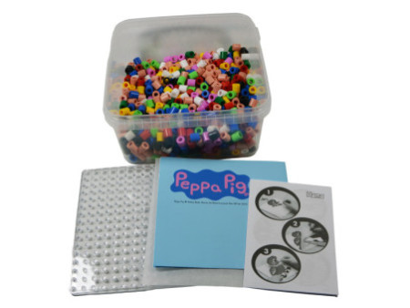 HAMA Perles à repasser maxi + plaque à picots 'Peppa Pig'