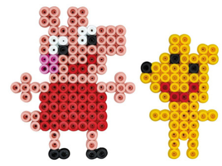 HAMA Perles à repasser maxi + plaque à picots 'Peppa Pig'