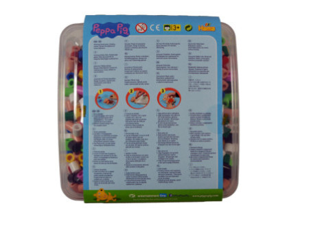HAMA Perles à repasser maxi + plaque à picots 'Peppa Pig'