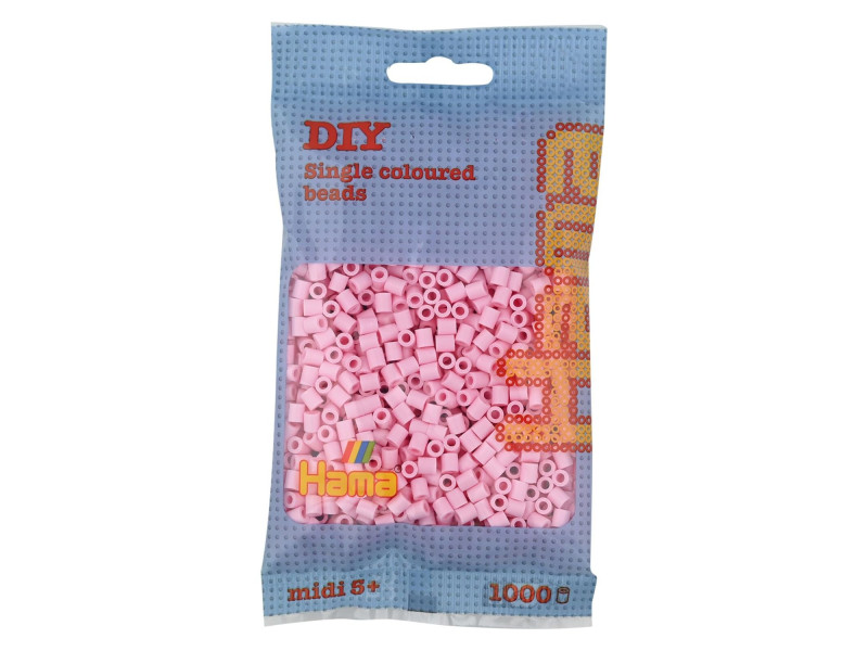 Hama Perles à repasser midi, sachet, rose pastel