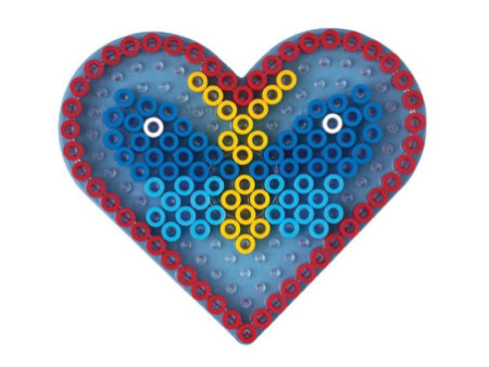 Hama Plaques pour perles à repasser 'Coeur, étoile', blister