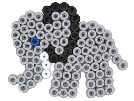 Hama Perles à repasser maxi + plaques 'Lion, petit éléphant'