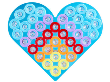 Hama Plaque pour perles à repasser 'Petit coeur'