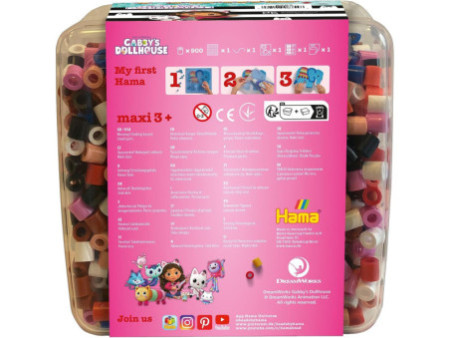 Hama Perles à repasser maxi+plateau 'Gabbys Dollhouse', Box