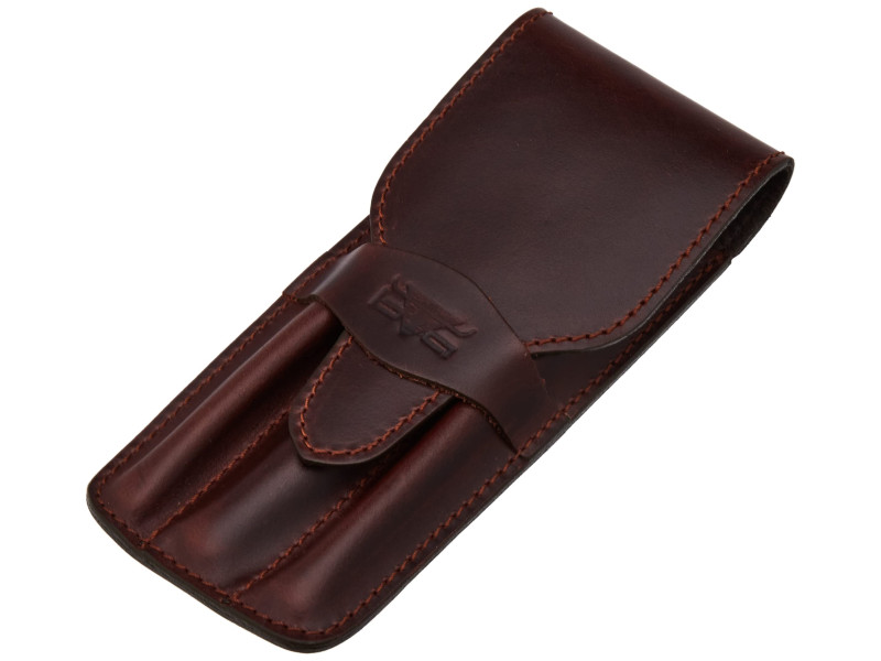 MIKA Etui à stylos pour 3 stylos, cuir, marron