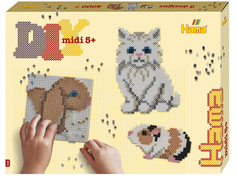 Hama Perles à repasser midi 'Animaux de compagnie', coffret