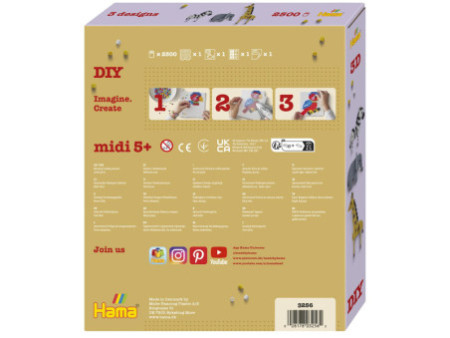 Hama Perles à repasser midi 'Safari', coffret cadeau, 3D