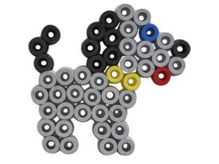 Hama Perles à repasser maxi + 4 plaques, dans un seau