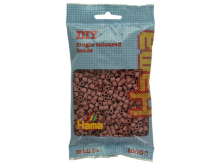 Hama Perles à repasser midi, dans un sachet, bois de rose
