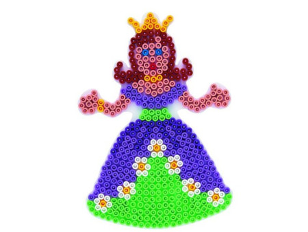 HAMA Plaque pour perles midi 'princesse, reine', blanc