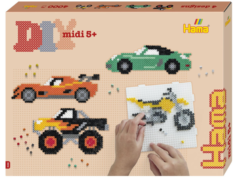Hama Perles à repasser midi 'Véhicules', coffret cadeau