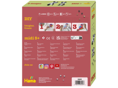 Hama Perles à repasser midi 3D 'Panda', coffret cadeau