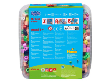 hama Perles à repasser maxi + Plaque 'Peppa & sa soeur'