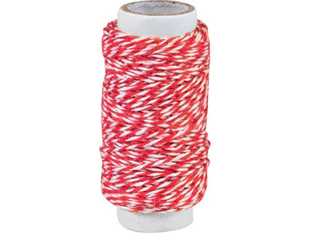 KNORR prandell Ficelle déco / Cordon déco, 20 m, rouge