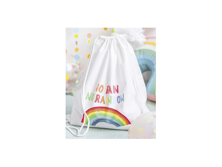 KNORR prandell Sac de sport en coton, 380 x 420 mm, blanc