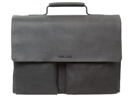PRIDE&SOUL Sac pour laptop DISTRICT Business, cuir, gris