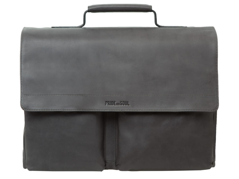 PRIDE&SOUL Sac pour laptop DISTRICT Business, cuir, gris