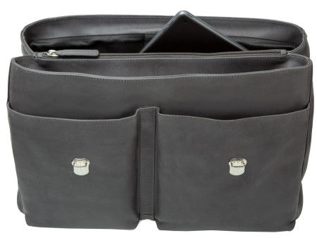 PRIDE&SOUL Sac pour laptop DISTRICT Business, cuir, gris