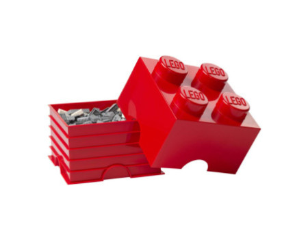 LEGO Brique de rangement STORAGE BRICK 4, 5,7 L, rouge