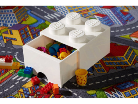 LEGO Brique tiroir STORAGE BRICK DRAWER 4, 1 tiroir, blanc