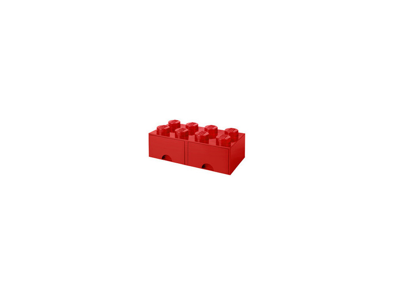 LEGO Brique tiroir STORAGE BRICK DRAWER 8, 2 tiroirs, rouge