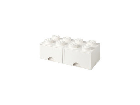 LEGO Brique tiroir STORAGE BRICK DRAWER 8, 2 tiroirs, blanc
