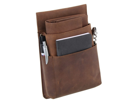 PRIDE&SOUL Sac ceinture pour portefeuille de serveur, brun