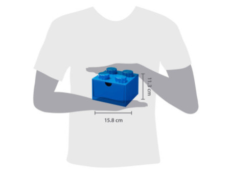 LEGO Brique tiroir DESK DRAWER 4, 1 tiroir, bleu