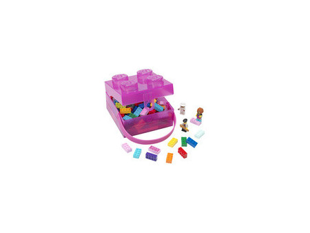 LEGO Boîte à goûter avec poignée, violet translucide