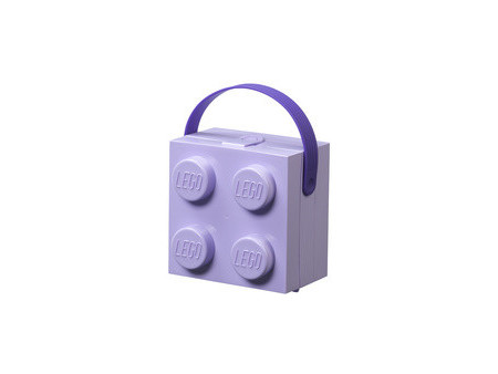 LEGO Boîte à goûter avec poignée, bleu clair translucide