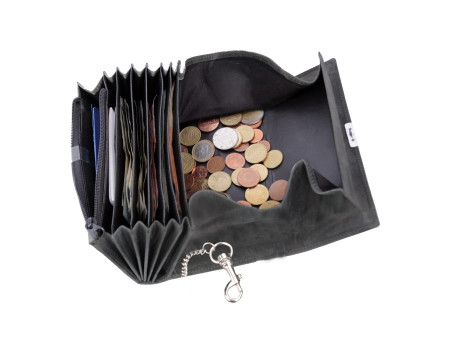 Alassio Portefeuille de serveur, en cuir velours, gris