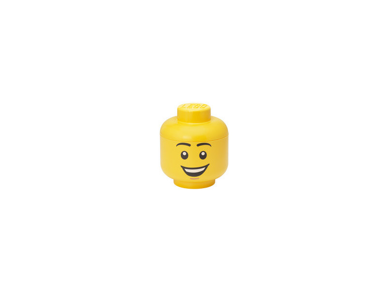 LEGO Boîte en forme de tête STORAGE HEAD BOY, S, 2 L, jaune