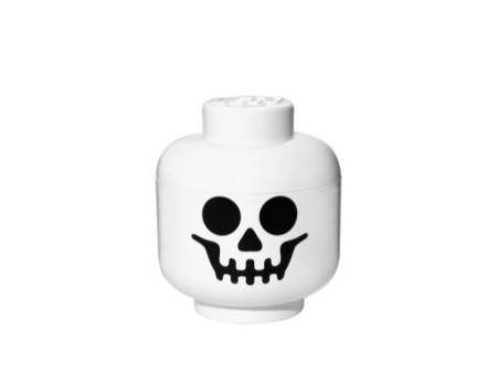 LEGO Boîte en forme de tête STORAGE HEAD SKELETON, S, blanc