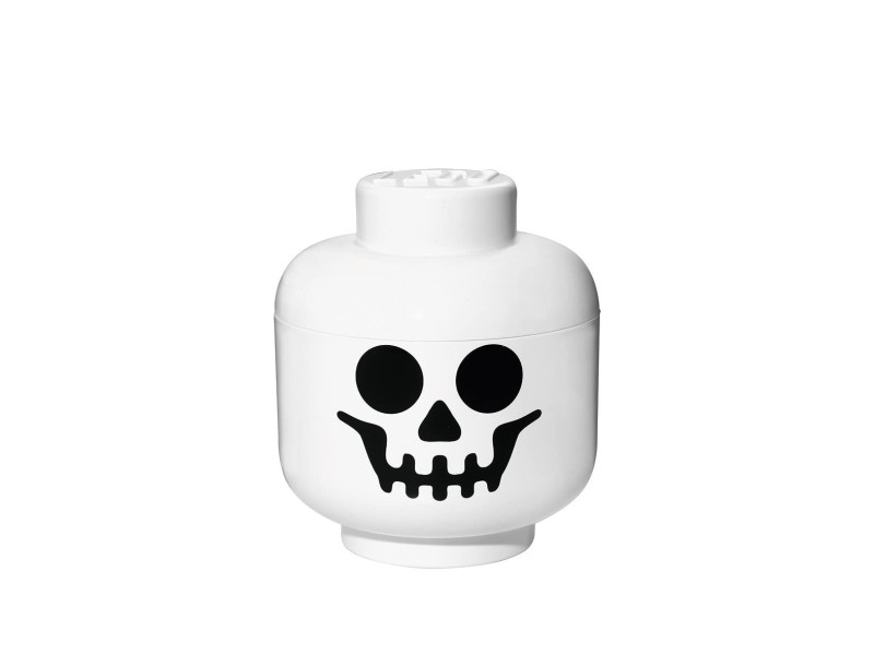 LEGO Boîte en forme de tête STORAGE HEAD SKELETON, S, blanc