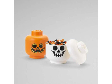 LEGO Boîte en forme de tête STORAGE HEAD SKELETON, S, blanc